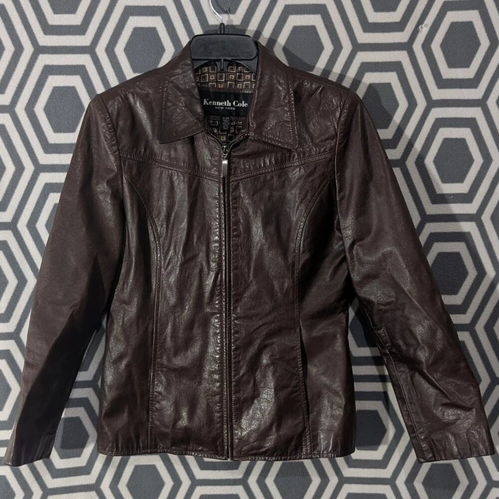 Kenneth Cole Women's Leather Jacket Size S